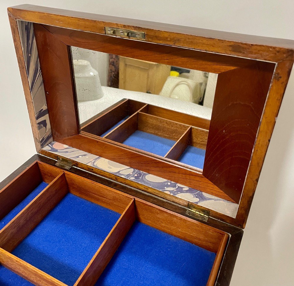 Antique Regency Rosewood Fitted Jewellery Box View XIII