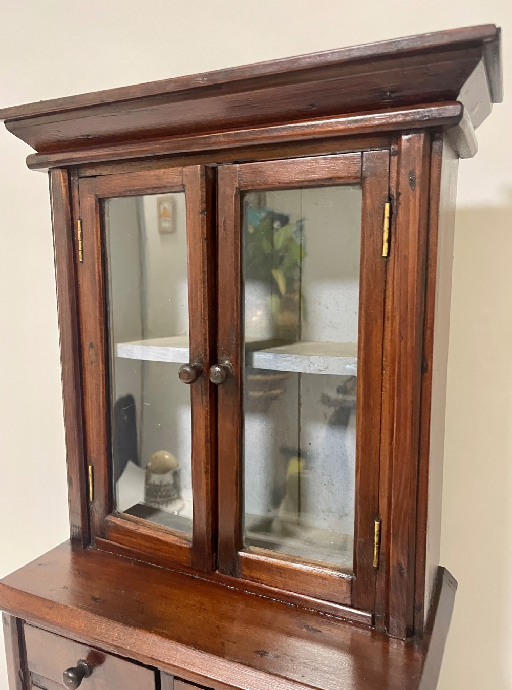 Antique Miniature Apprentice Glazed Dresser View IV