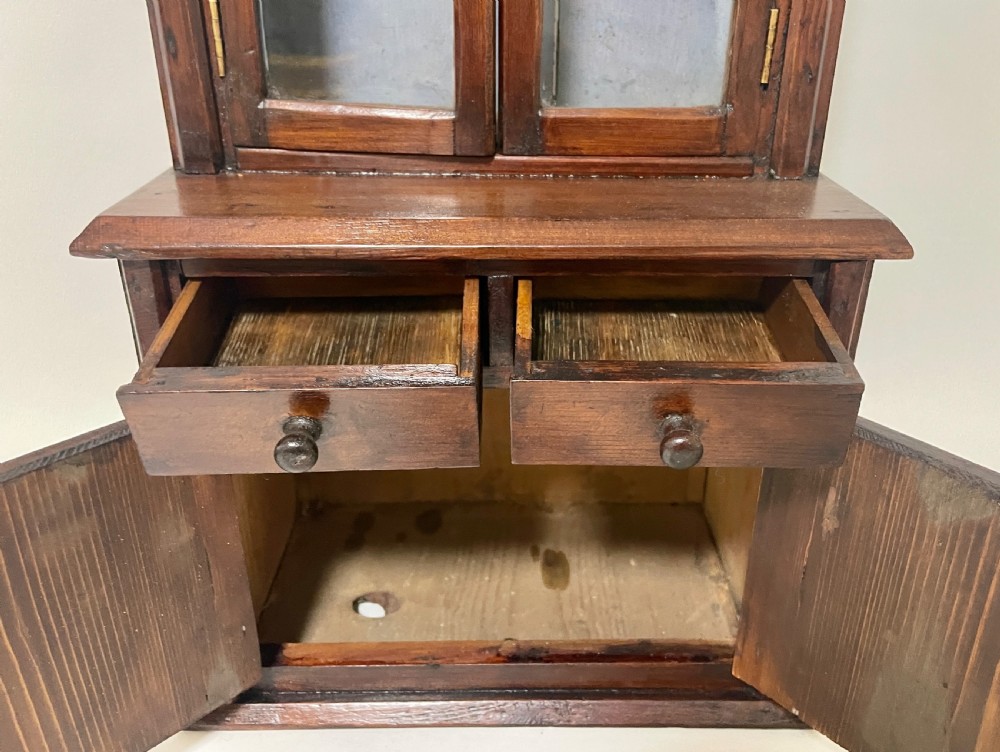 Antique Miniature Apprentice Glazed Dresser View XI