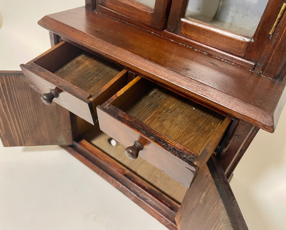 Antique Miniature Apprentice Glazed Dresser View XII