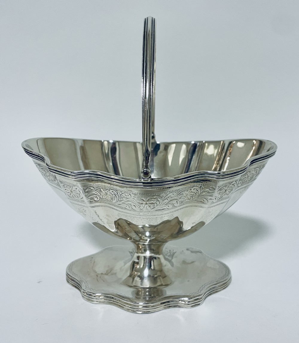 Antique Sterling Silver Sugar Basket by Garrard View V