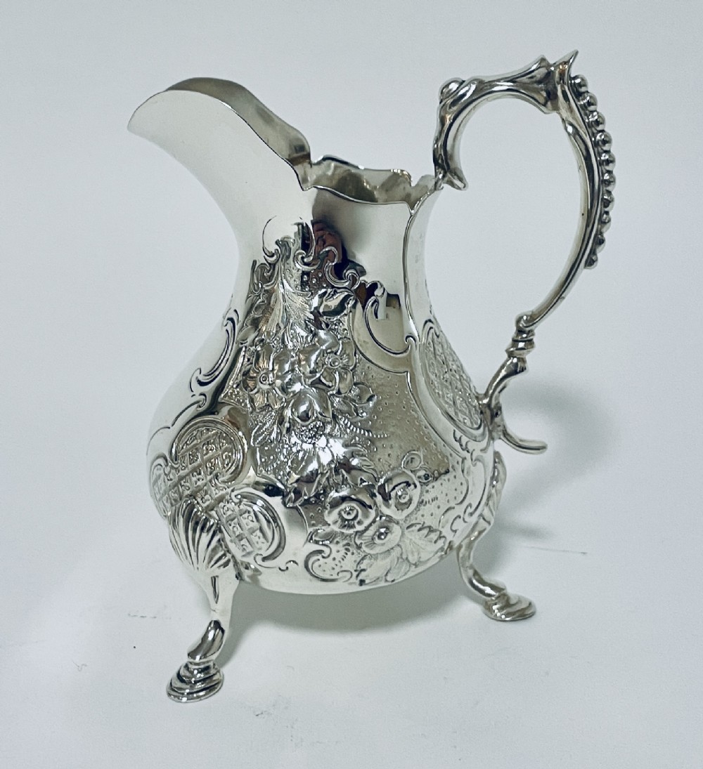 Antique Victorian Solid Silver Cream Jug