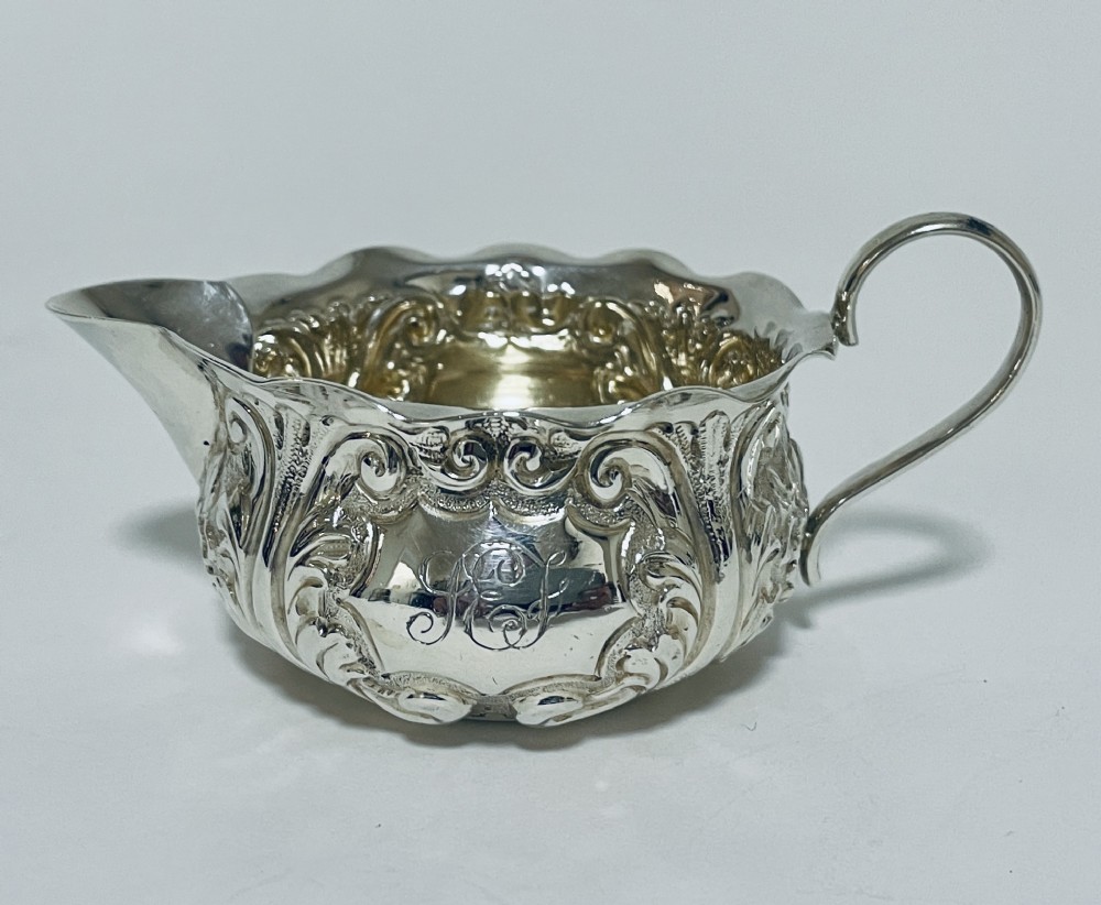 Victorian Solid Silver Sparrow Beak Cream Jug