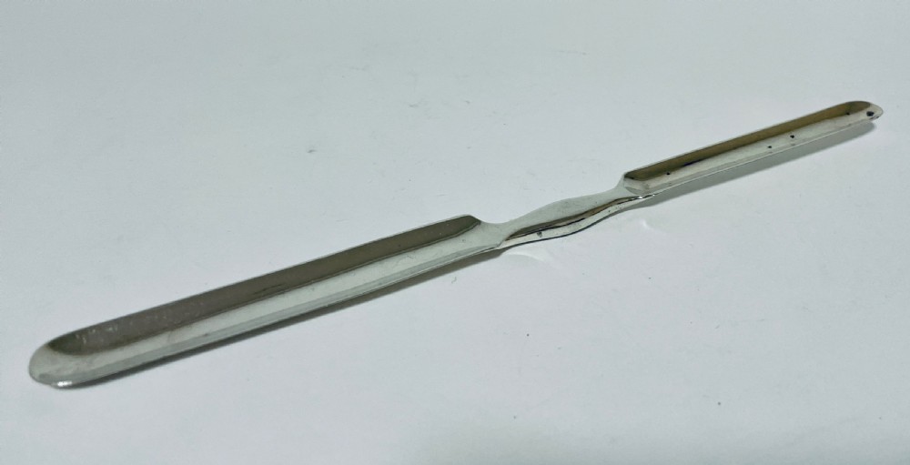 Antique Solid Sterling Silver Marrow Scoop View II