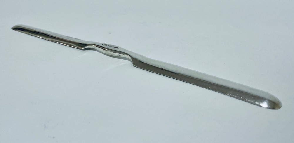 Antique Solid Sterling Silver Marrow Scoop View X
