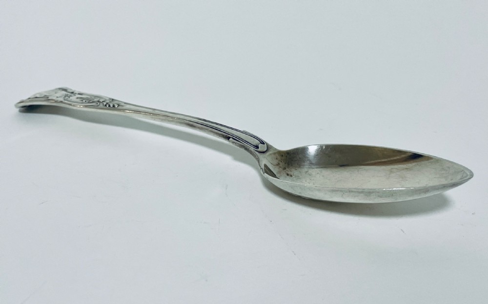 Victorian Exeter Silver Serving Spoon View II