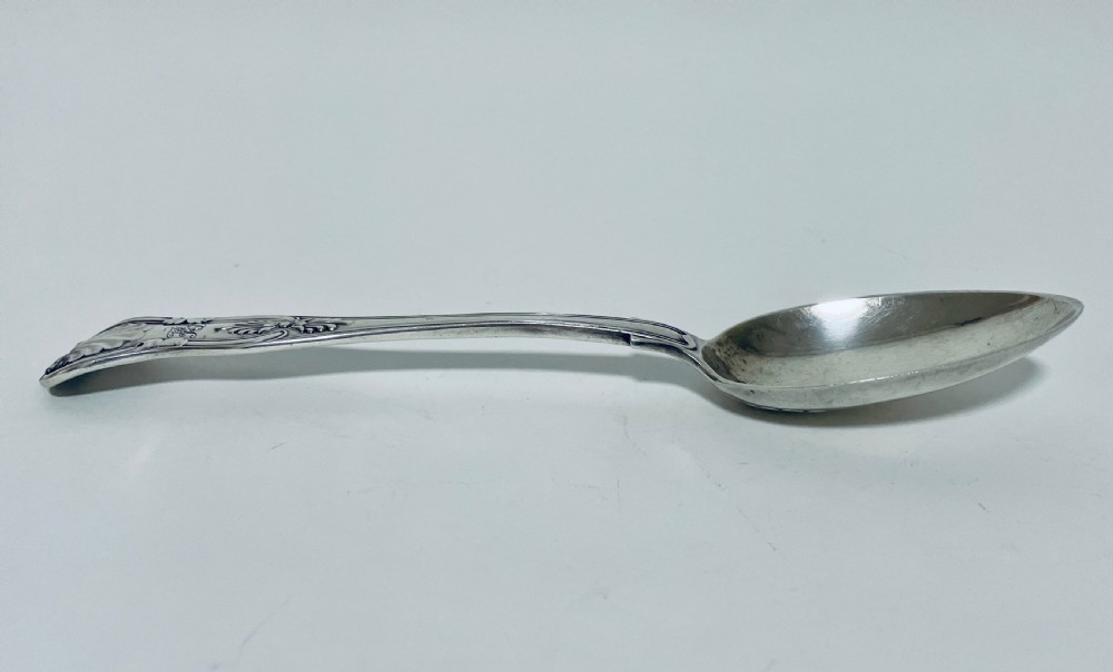 Victorian Exeter Silver Serving Spoon View V