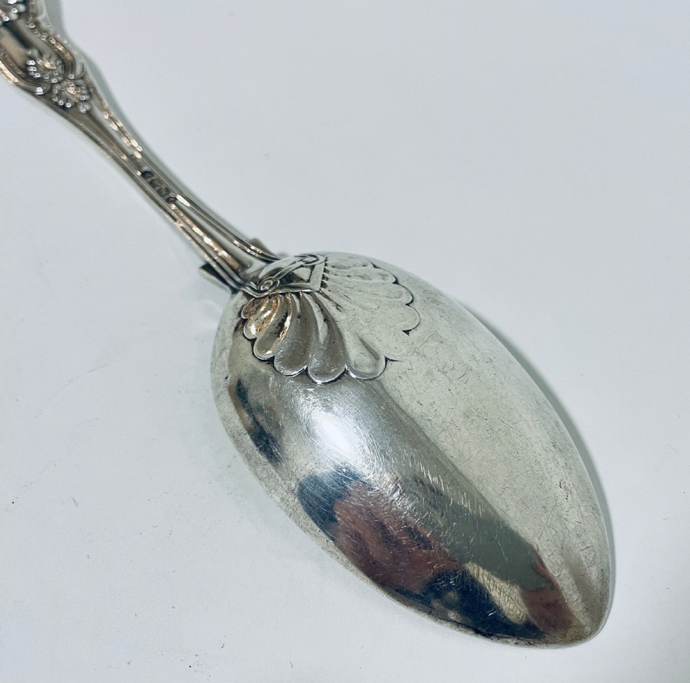 Victorian Exeter Silver Serving Spoon View X