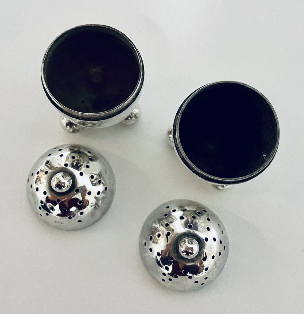 Pair of Antique Silver Pepper Pots View VIII