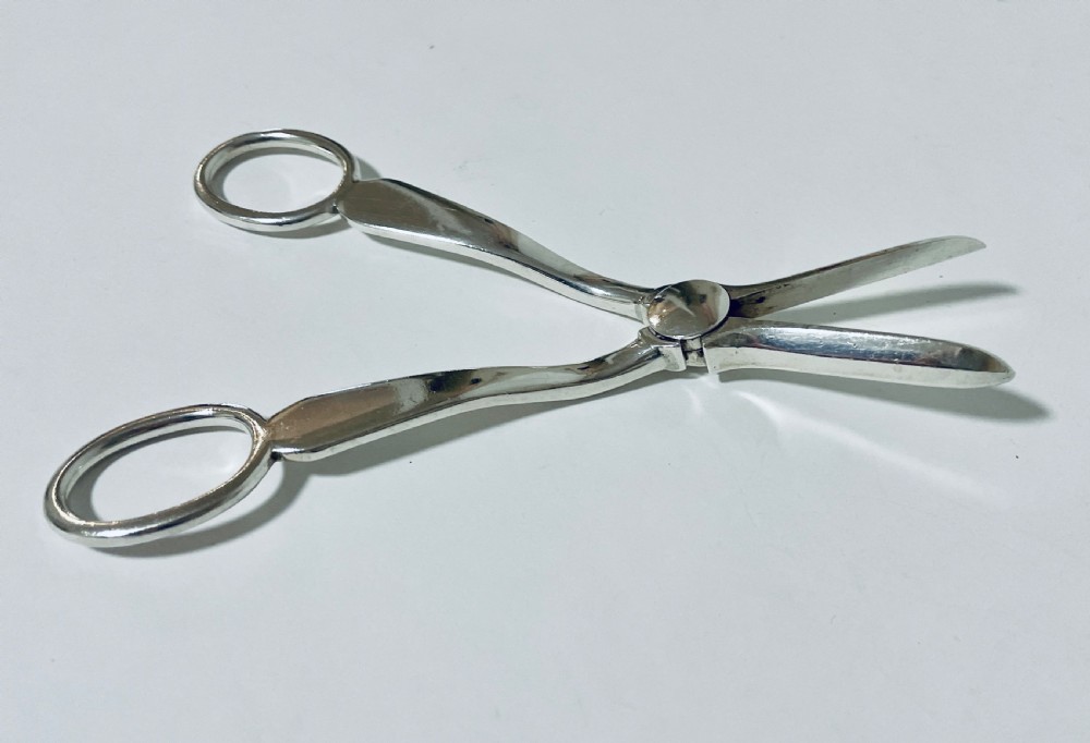 Antique Solid Silver Grape Scissors View VII