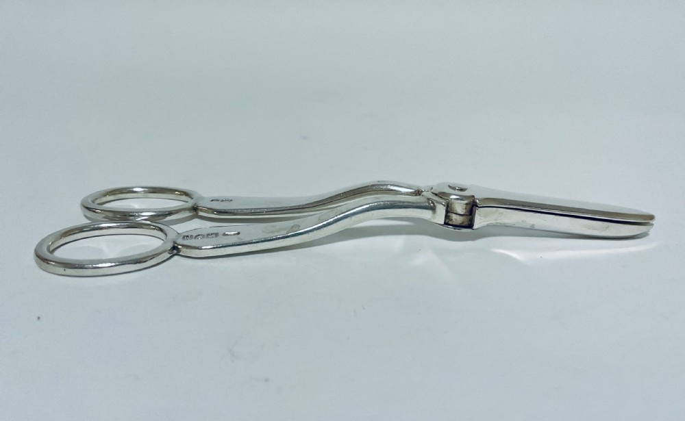 Antique Solid Silver Grape Scissors View XI