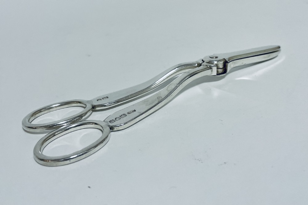 Antique Solid Silver Grape Scissors View XII
