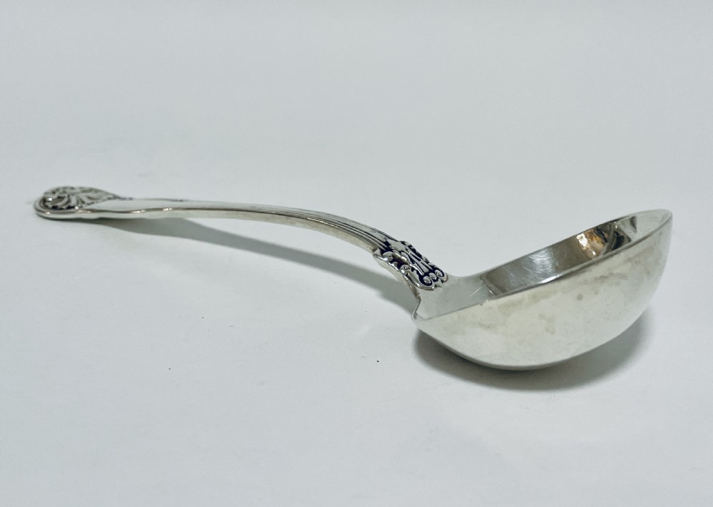 Antique Georgian Solid Silver Kings Pattern Ladle View VI