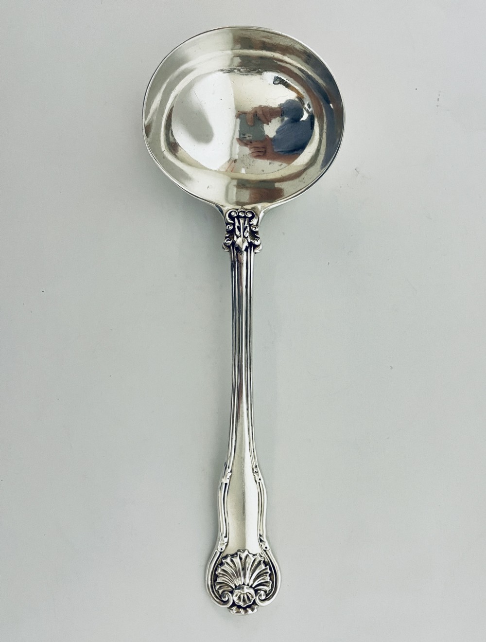 Antique Georgian Solid Silver Kings Pattern Ladle View X