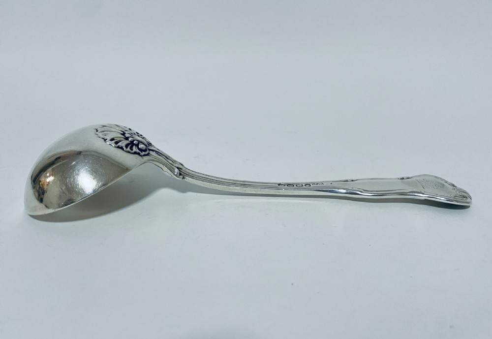 Antique Georgian Solid Silver Kings Pattern Ladle View XV