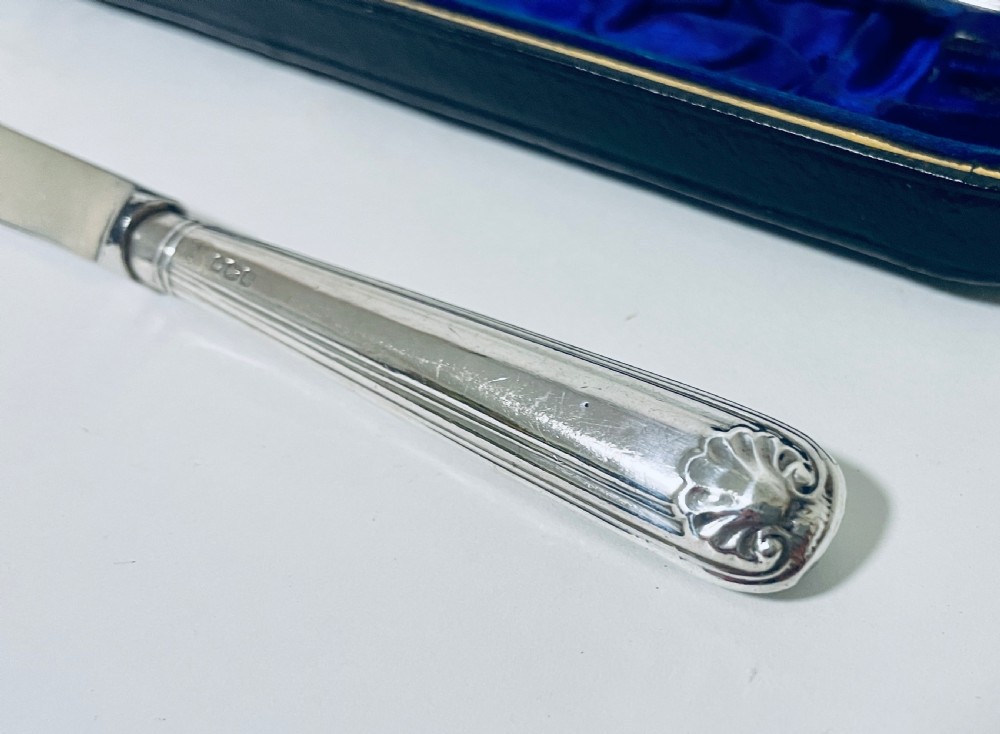 Set of 6 Antique Silver Handled Butter Knives View IX