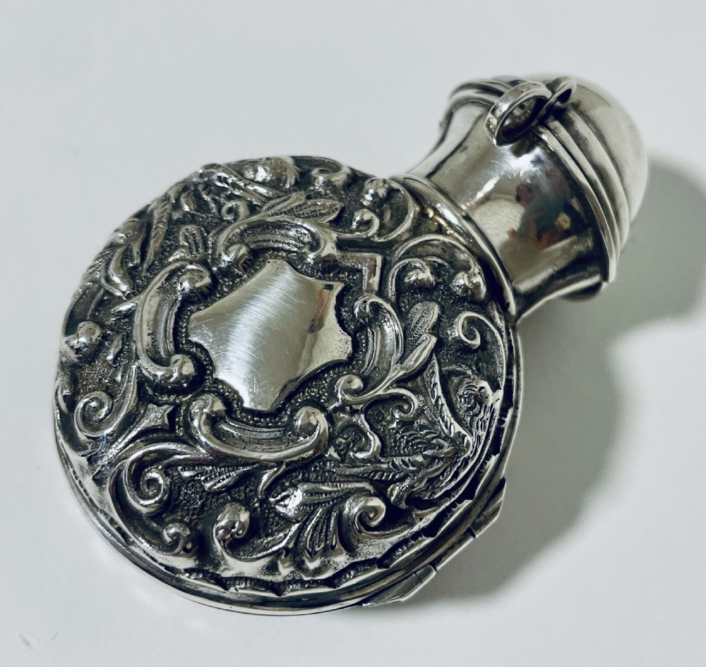 Antique Silver Cased Glass Scent Bottle