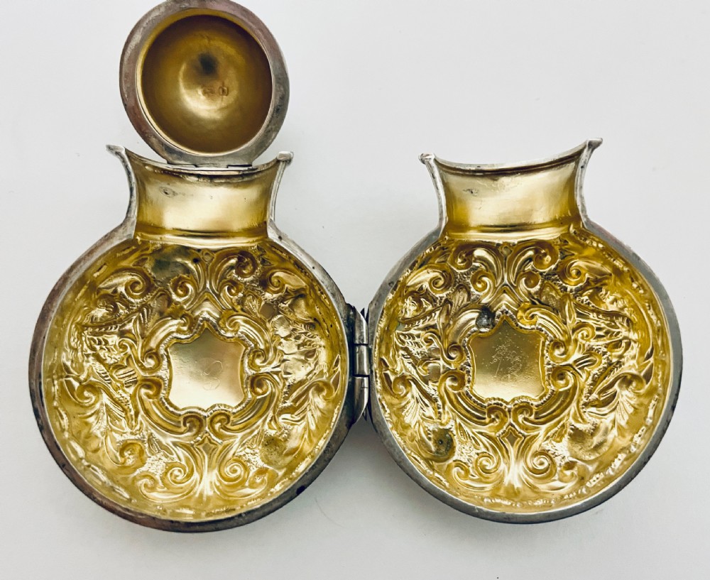 Antique Silver Cased Glass Scent Bottle View XV