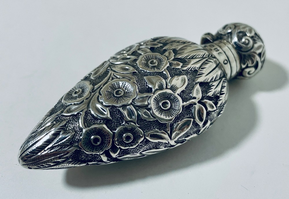 Victorian Sterling Silver Scent Bottle View IX
