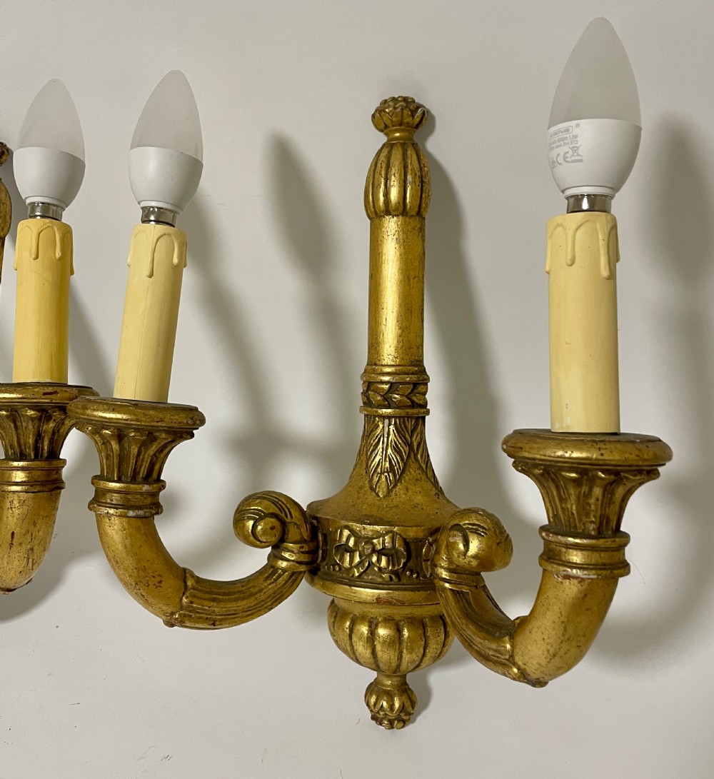 Pair of Antique Giltwood Wall Lights View II