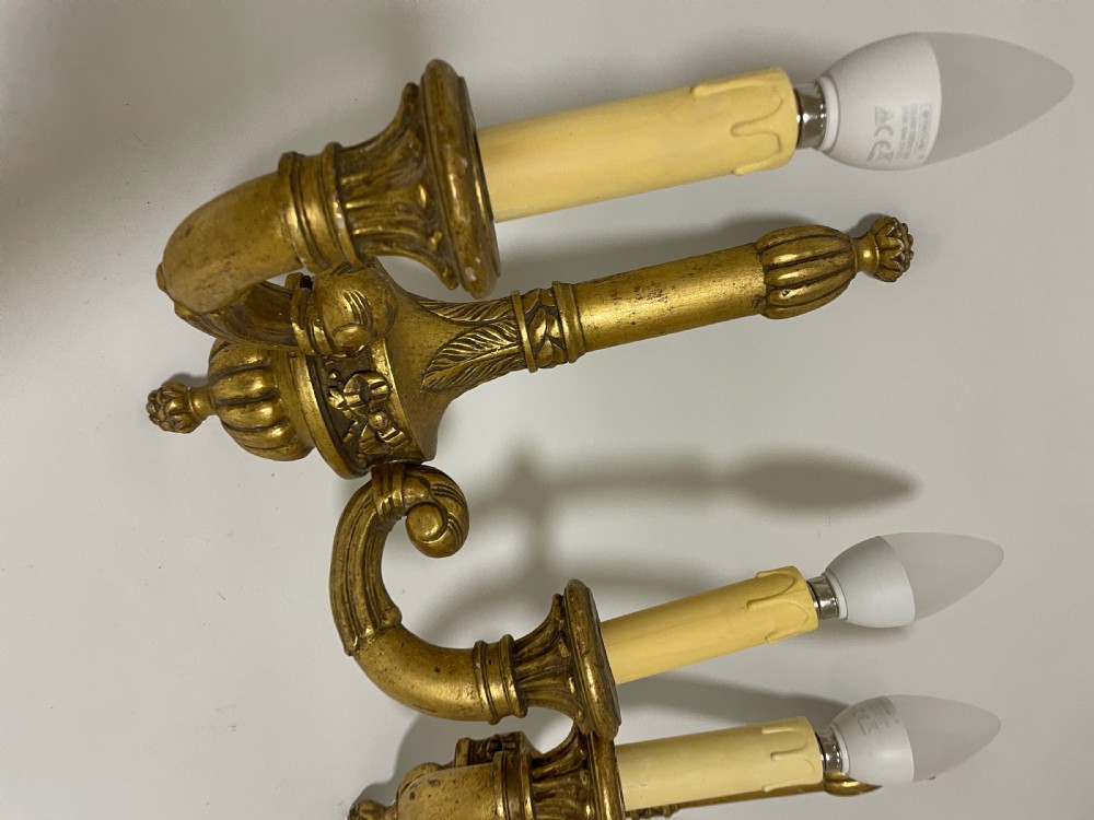 Pair of Antique Giltwood Wall Lights View III
