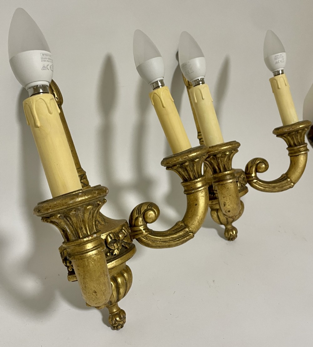 Pair of Antique Giltwood Wall Lights View IV