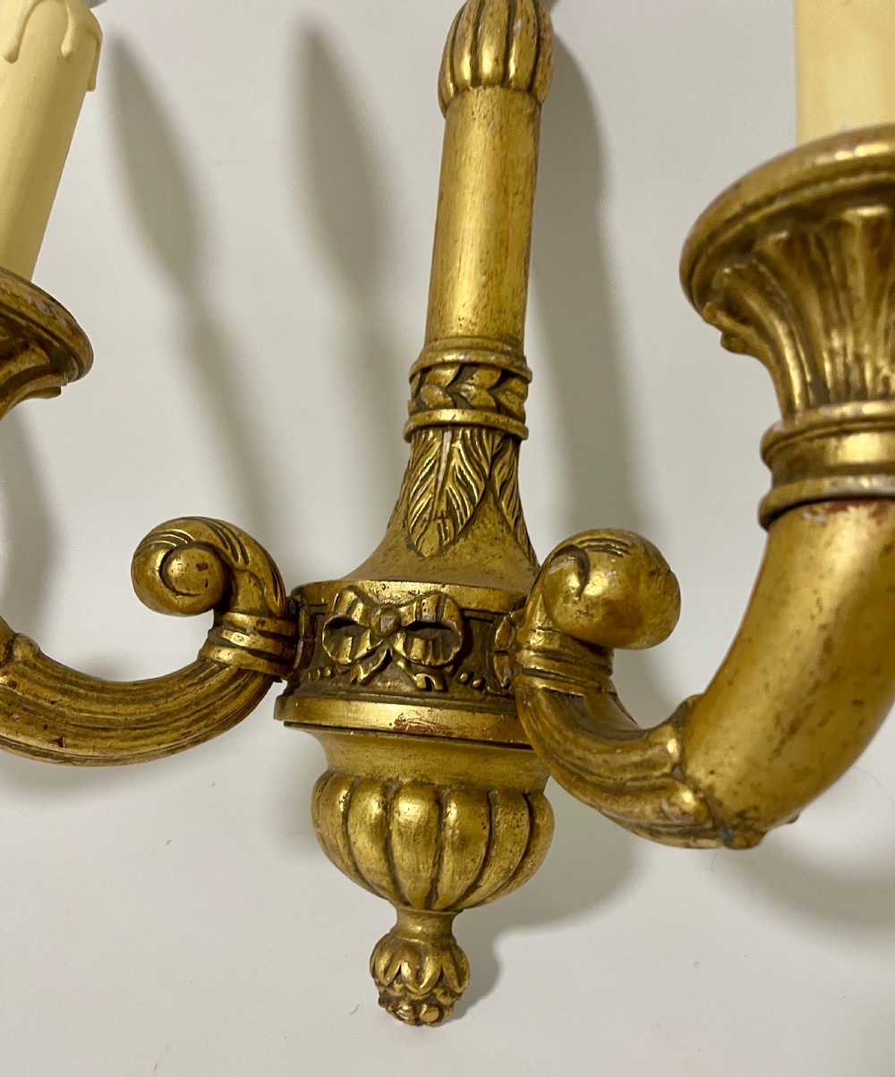Pair of Antique Giltwood Wall Lights View VII