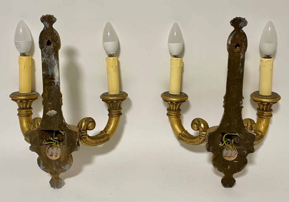 Pair of Antique Giltwood Wall Lights View XI