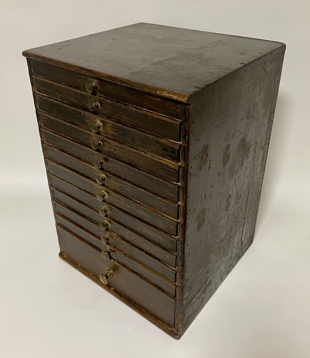 Antique Tabletop Workshop Specimen Drawers View VI