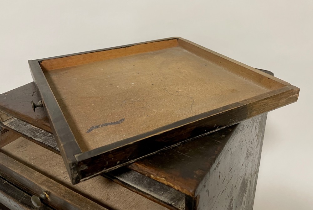 Antique Tabletop Workshop Specimen Drawers View IX