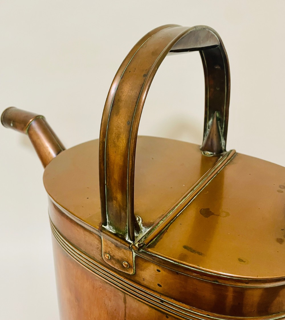 Large Victorian Copper Watering Can View IX