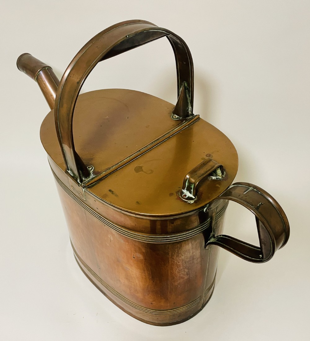 Large Victorian Copper Watering Can View X
