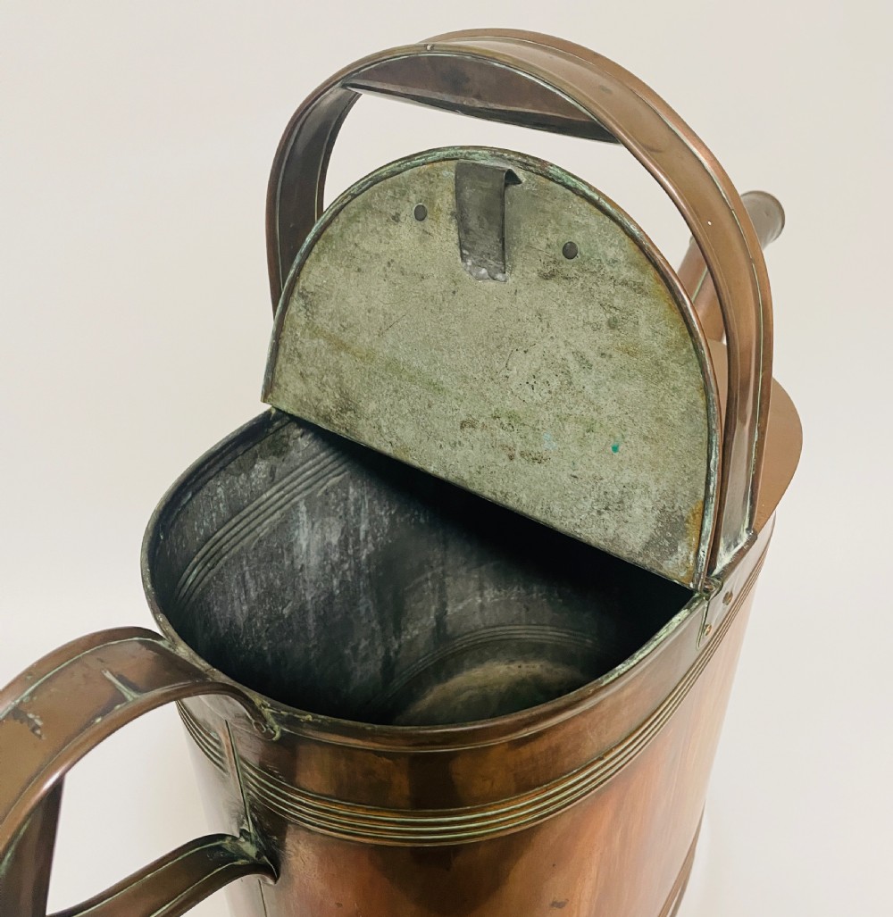 Large Victorian Copper Watering Can View XII
