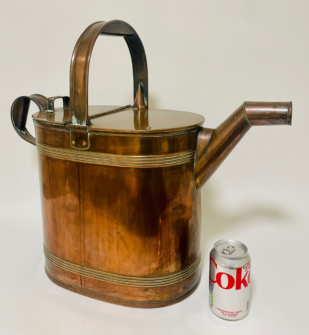 Large Victorian Copper Watering Can View XV