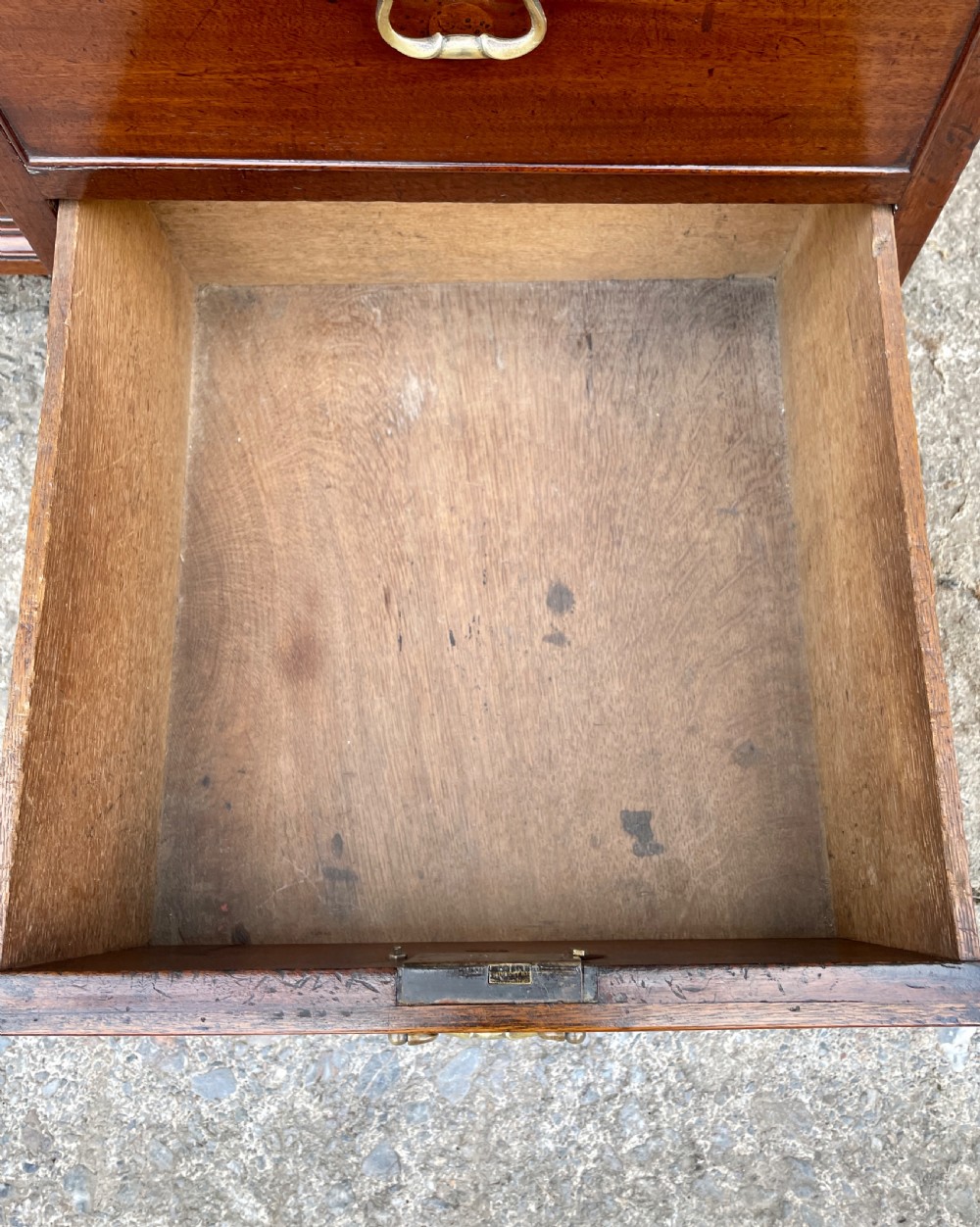 Antique Georgian Mahogany Kneehole Dressing Table View XV