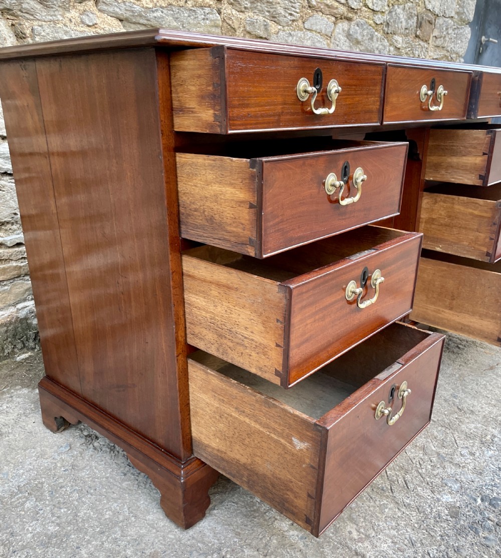 Antique Georgian Mahogany Kneehole Dressing Table View XVIII