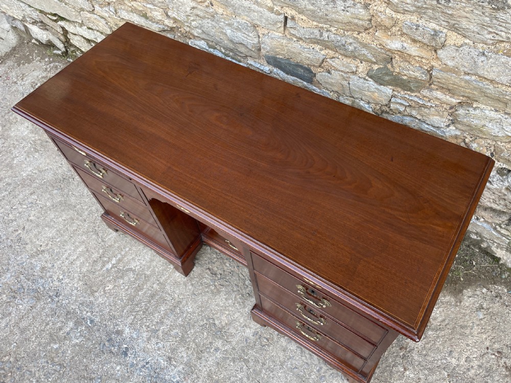 Antique Georgian Mahogany Kneehole Dressing Table View XXI
