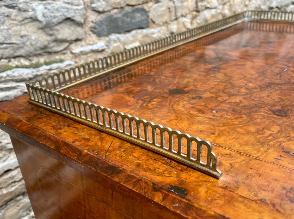 Small Victorian Burr Walnut Mirrored Cabinet View VI