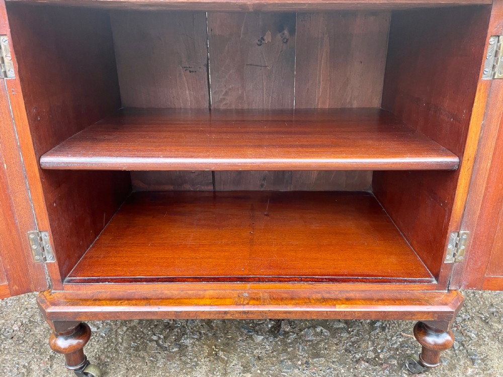 Small Victorian Burr Walnut Mirrored Cabinet View XIV