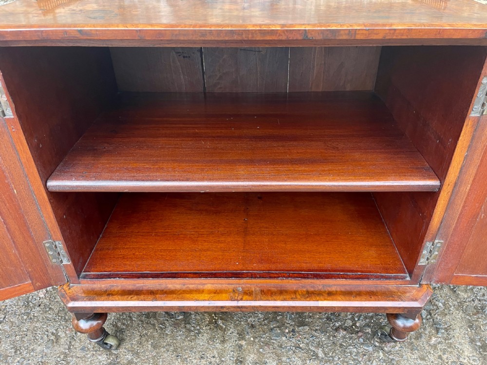 Small Victorian Burr Walnut Mirrored Cabinet View XV