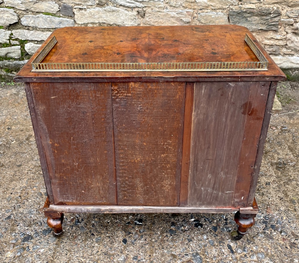 Small Victorian Burr Walnut Mirrored Cabinet View XVI