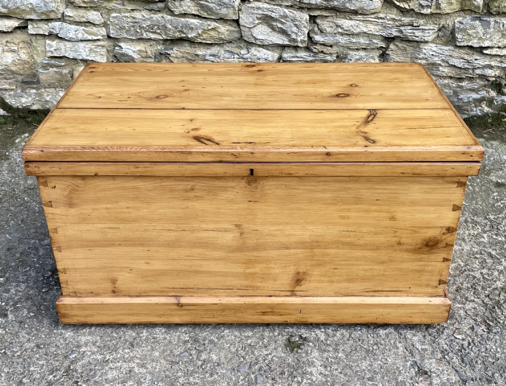 Large Antique Pine Blanket Box