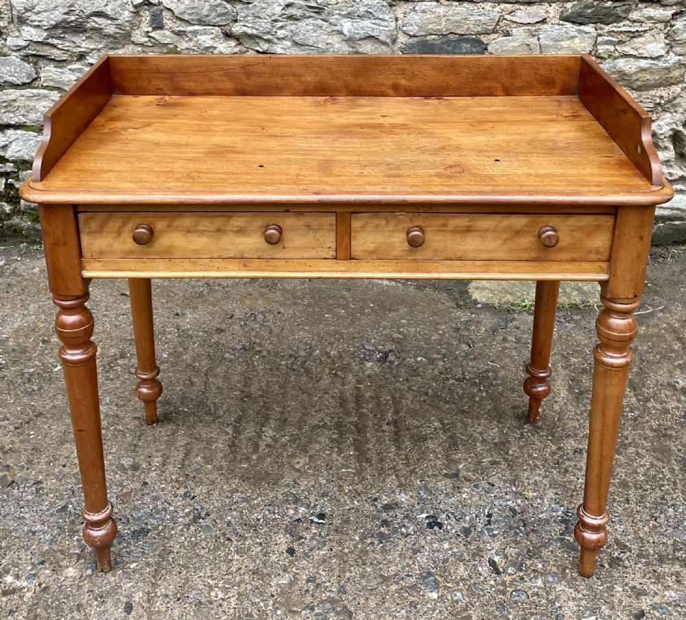 Victorian Satinwood Two Drawer Table