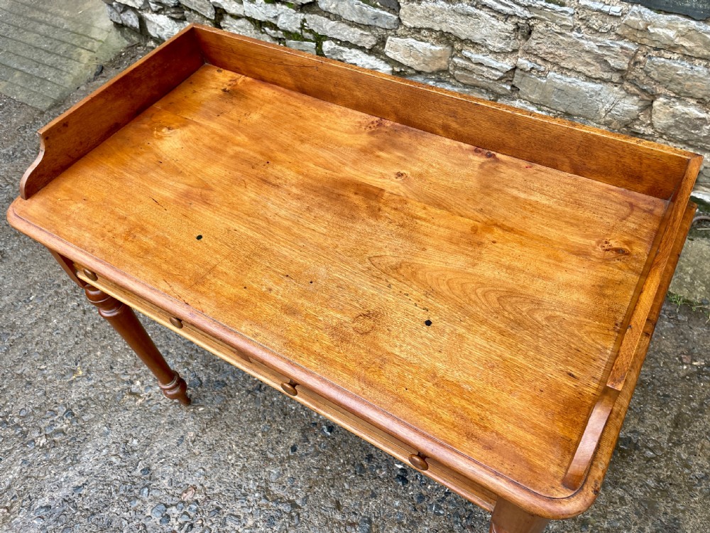Victorian Satinwood Two Drawer Table View VIII