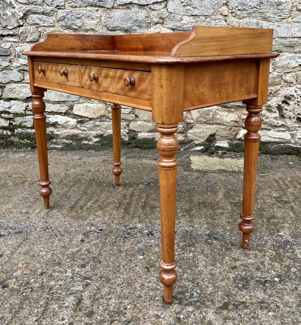 Victorian Satinwood Two Drawer Table View X