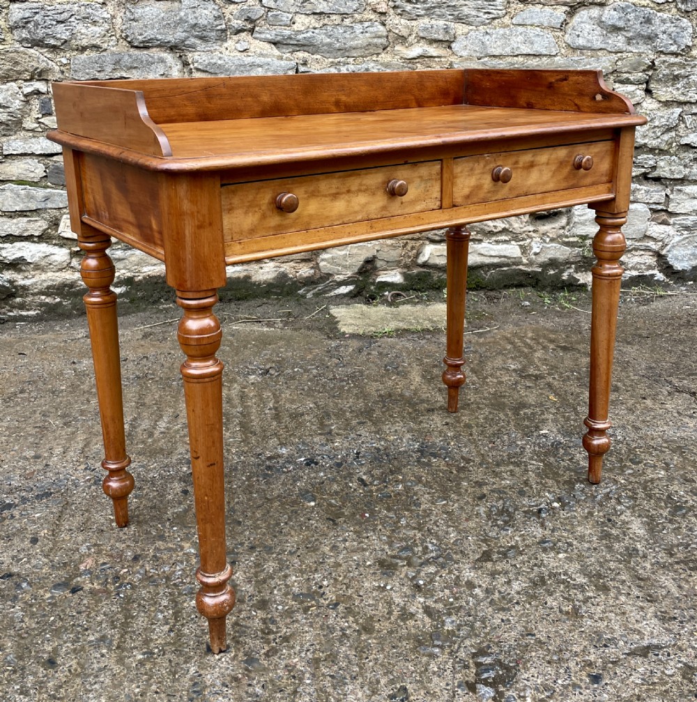 Victorian Satinwood Two Drawer Table View XIX