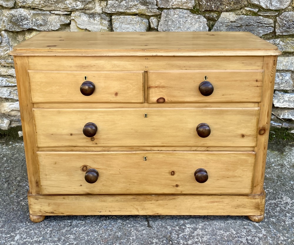 Antique Stripped Pine Chest of Drawers