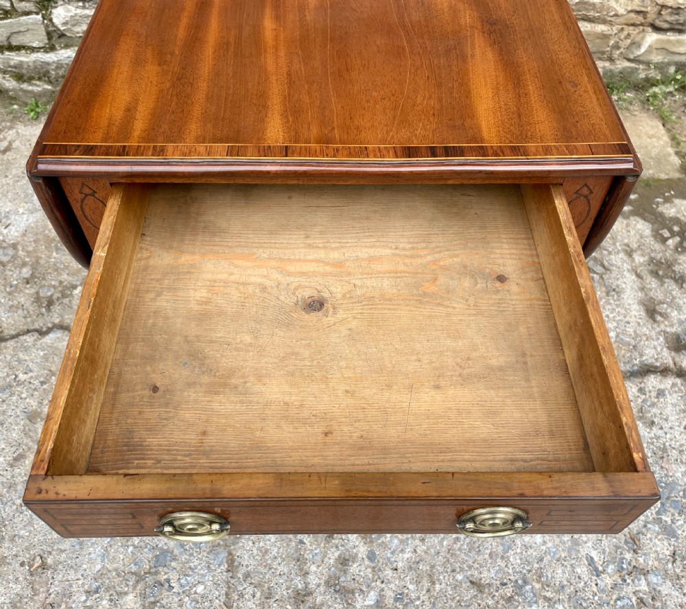 Regency Mahogany Inlaid Drop Flap Pembroke Table View IV