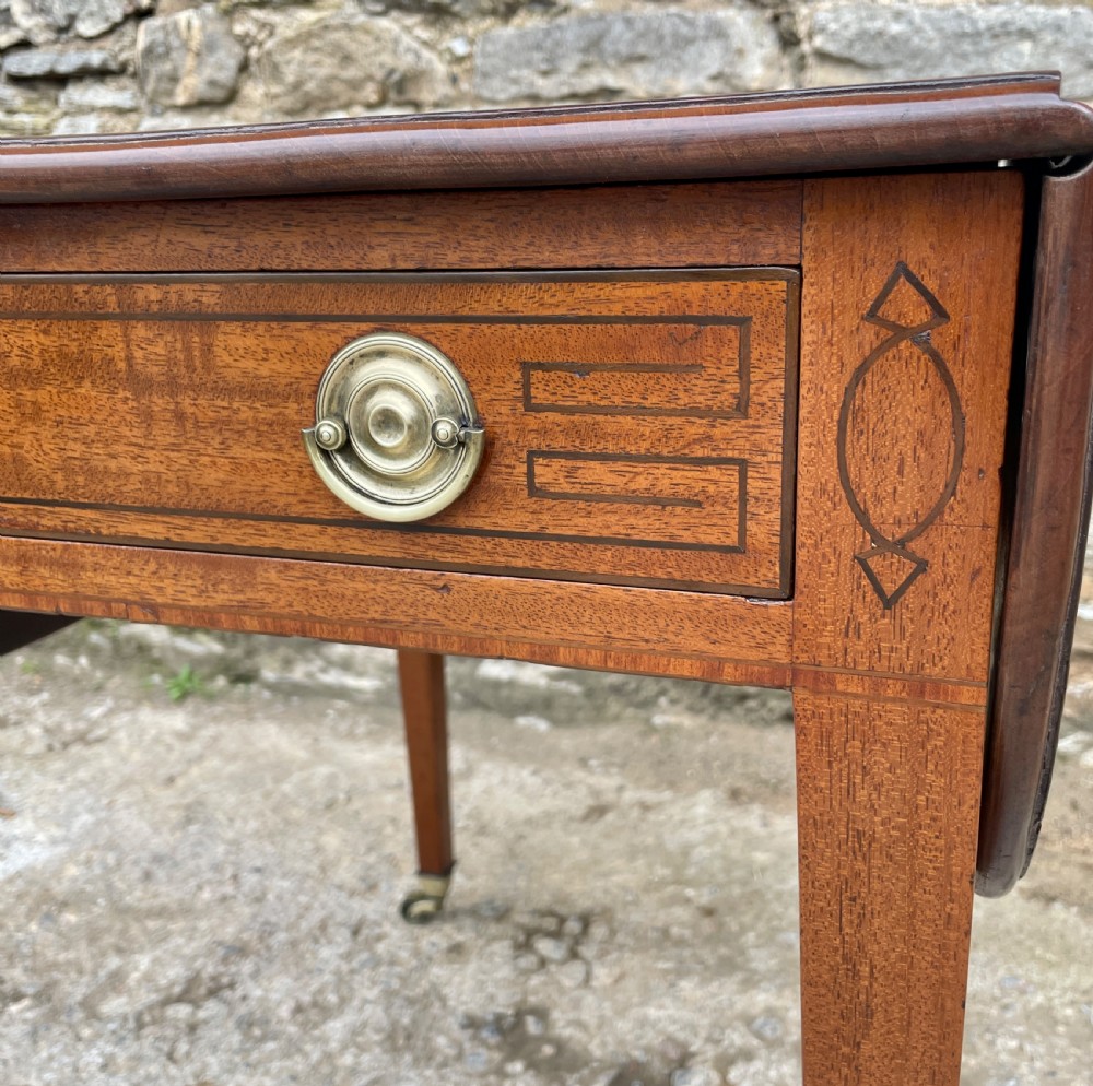 Regency Mahogany Inlaid Drop Flap Pembroke Table View V