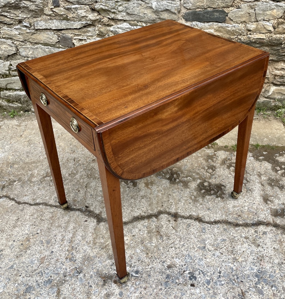 Regency Mahogany Inlaid Drop Flap Pembroke Table View VIII
